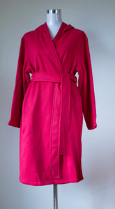 Ladies cotton rich hooded fleece dressing gown Australia | Ladies winter fleece dressing gown Australia | Warm ladies winter dressing gown Australia 