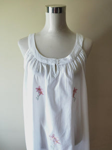 French Country Nightwear Pure Cotton Voile White Nightie FCW145V Australia