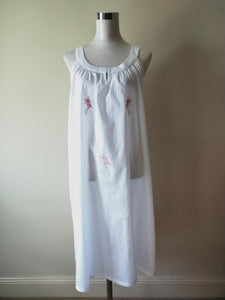 French Country Nightwear Pure Cotton Voile White Nightie FCW145V Australia