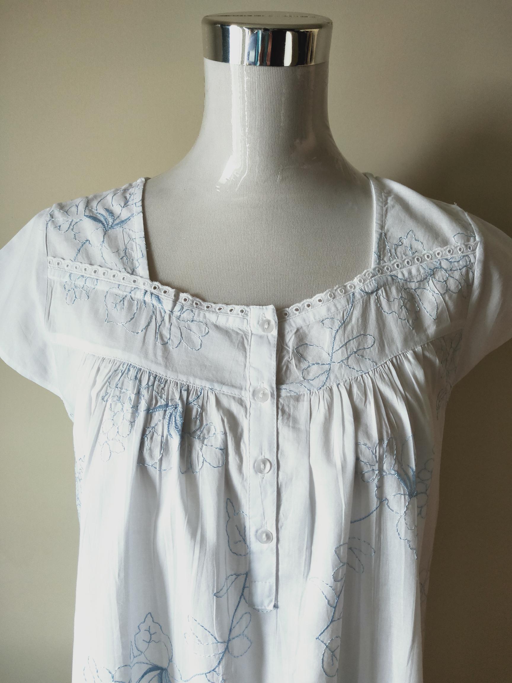 French Country nightwear pure cotton summer nightie Australia FCW185
