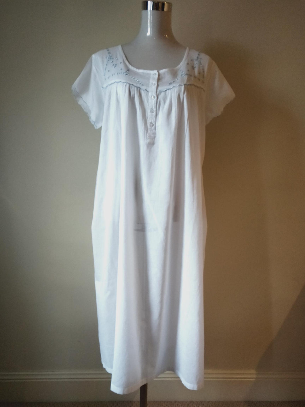 French Country Nightwear pure cotton voile nightie Australia FCW207V