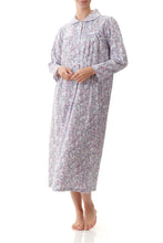 Load image into Gallery viewer, Givoni long pure cotton flannelette ladies winter nightie Australia.