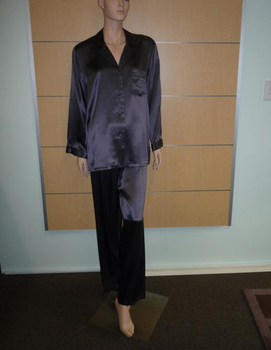 Ginia Long Sleeved Classic Silk Pyjamas 5123 - Matilda Jane Lingerie & Sleepwear