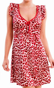 Ku Shu Shu Australian designer ladies silk sleepwear nightie | Australian made ladies silk nightie chemise | animal print silk nightie chemise | leopard print silk nightie