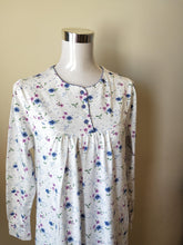 Load image into Gallery viewer, Slenderella cotton jersey long sleeved nightie Australia | knit cotton winter nightie Australia | plus size winter nightie Australia