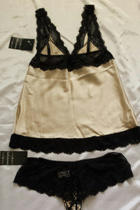 Sally Jones Charlotte Gold Silk & Lace Camisole - Matilda Jane Lingerie & Sleepwear