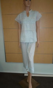 Victoria's Dream Cotton Pyjama Set with Smocked Bib - White - Matilda Jane Lingerie & Sleepwear