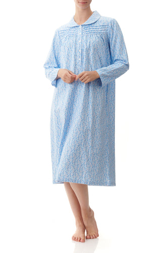 Givoni Wren mid length pure cotton ladies winter flannelette nightie Australia 